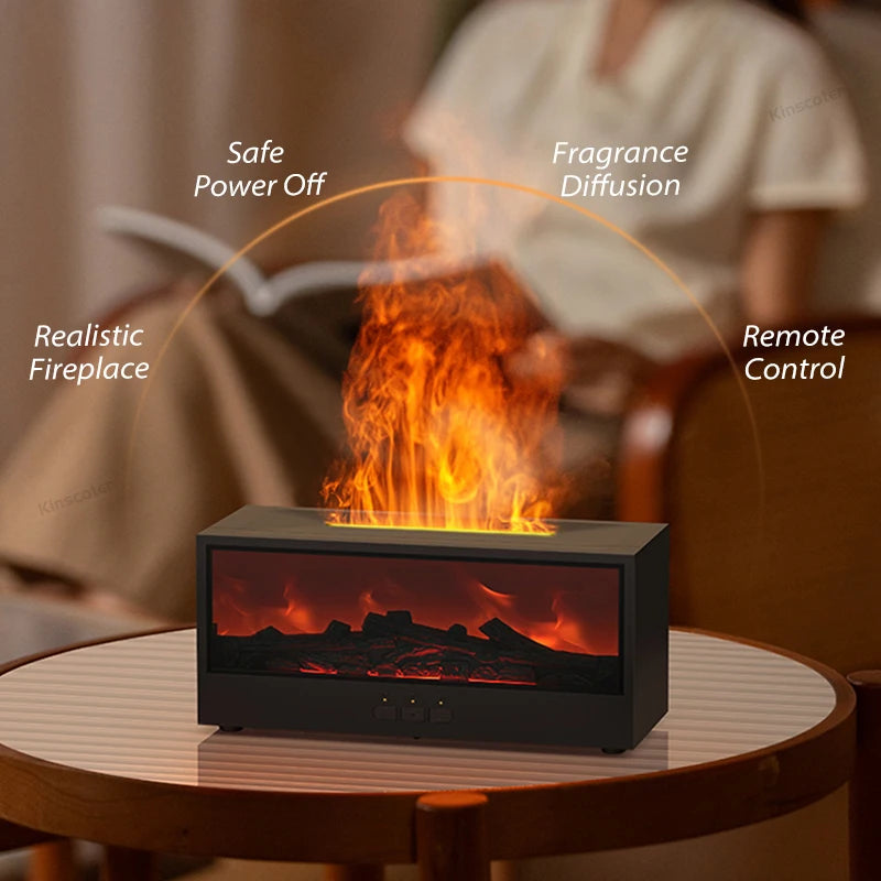 Colorful campfire-effect aroma humidifier