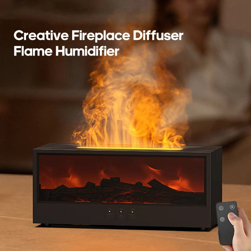 Colorful campfire-effect aroma humidifier